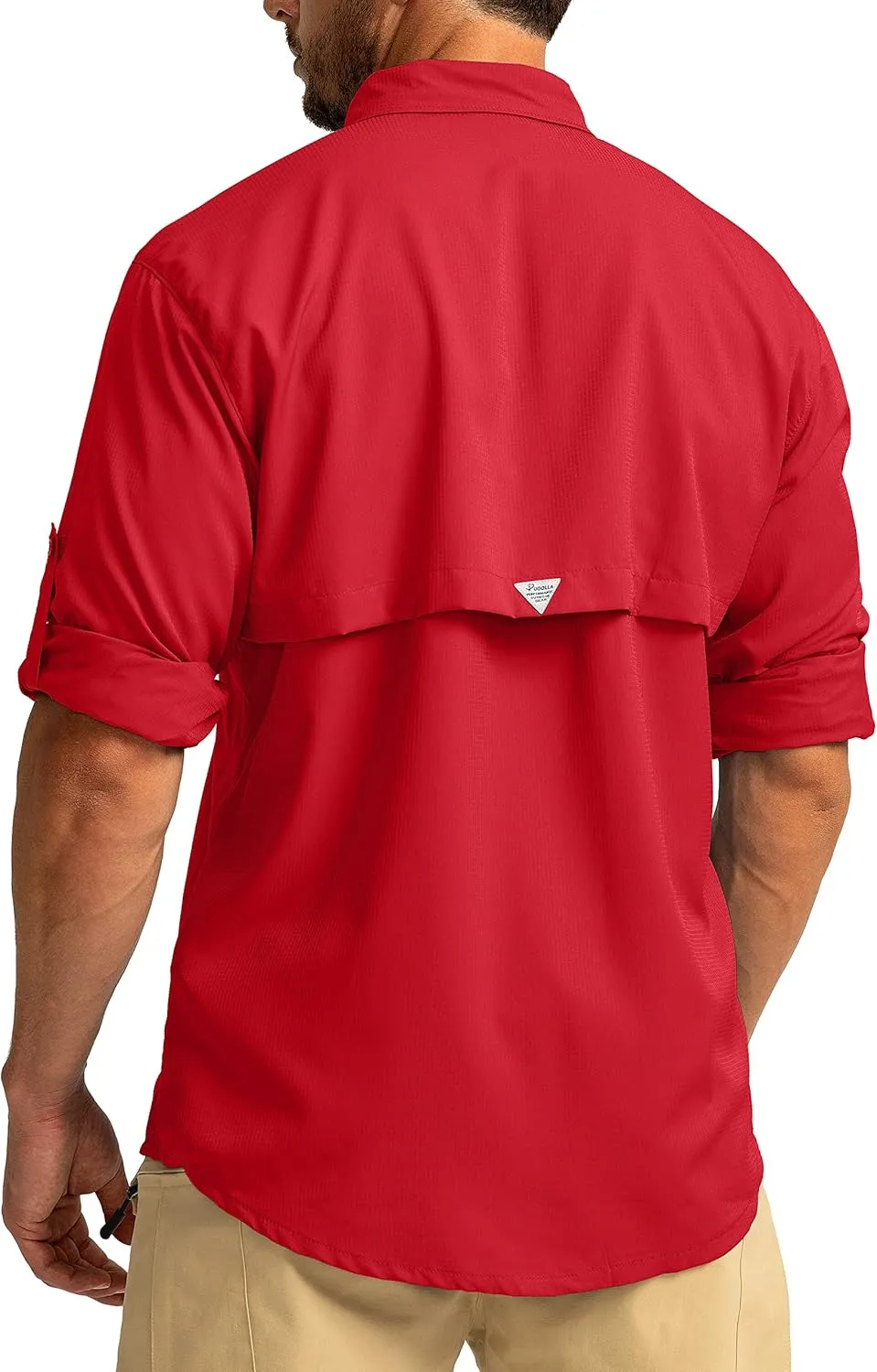 Men's Sun Protection Fishing Shirts Long Sleeve Travel Work Shirts for Men UPF50  Button Down Shirts with Zipper Pockets