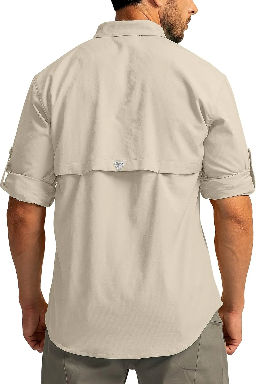 Men's Sun Protection Fishing Shirts Long Sleeve Travel Work Shirts for Men UPF50  Button Down Shirts with Zipper Pockets