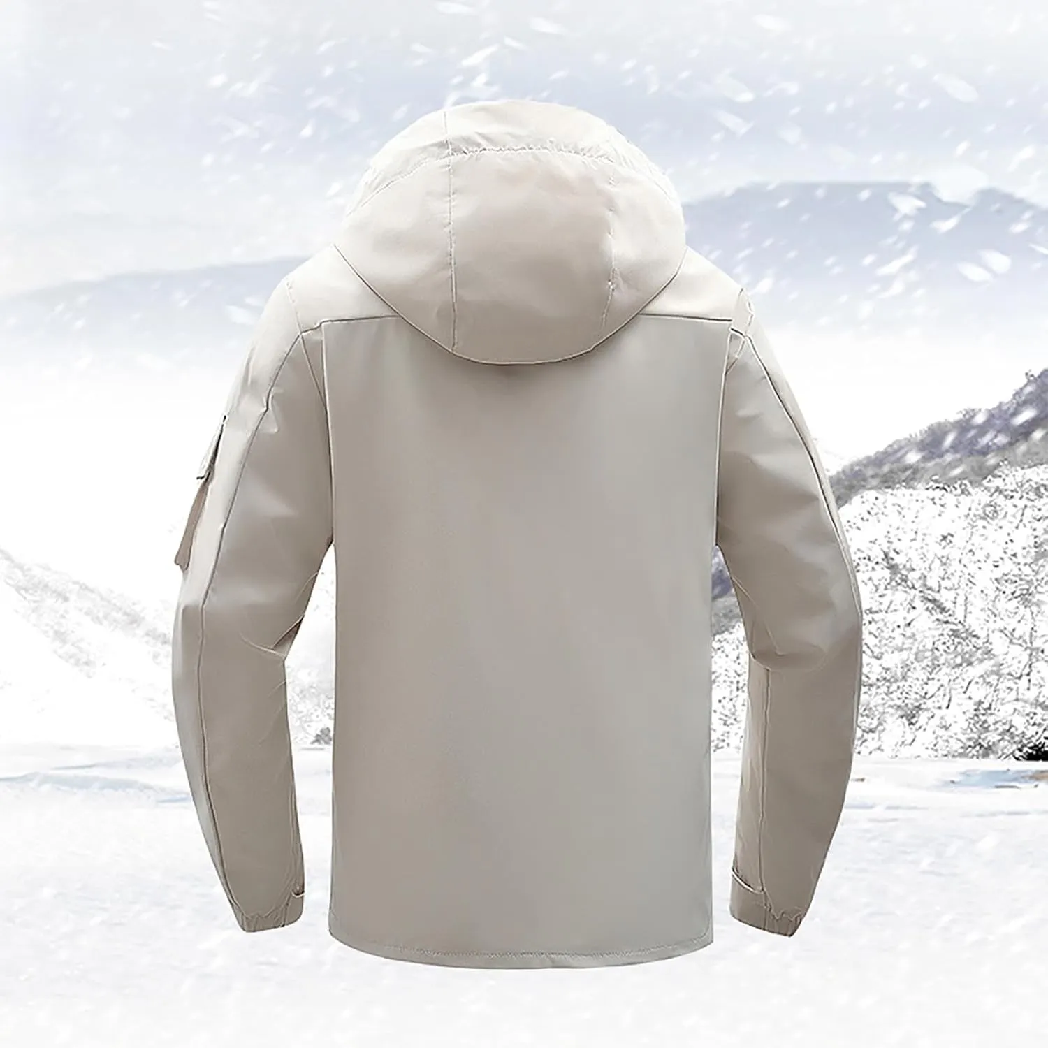Mens Windbreaker Jackets Lightweight Rain Jacket Men Waterproof Winter Outdoor Coat for Men with Detachable Lining S-5XL