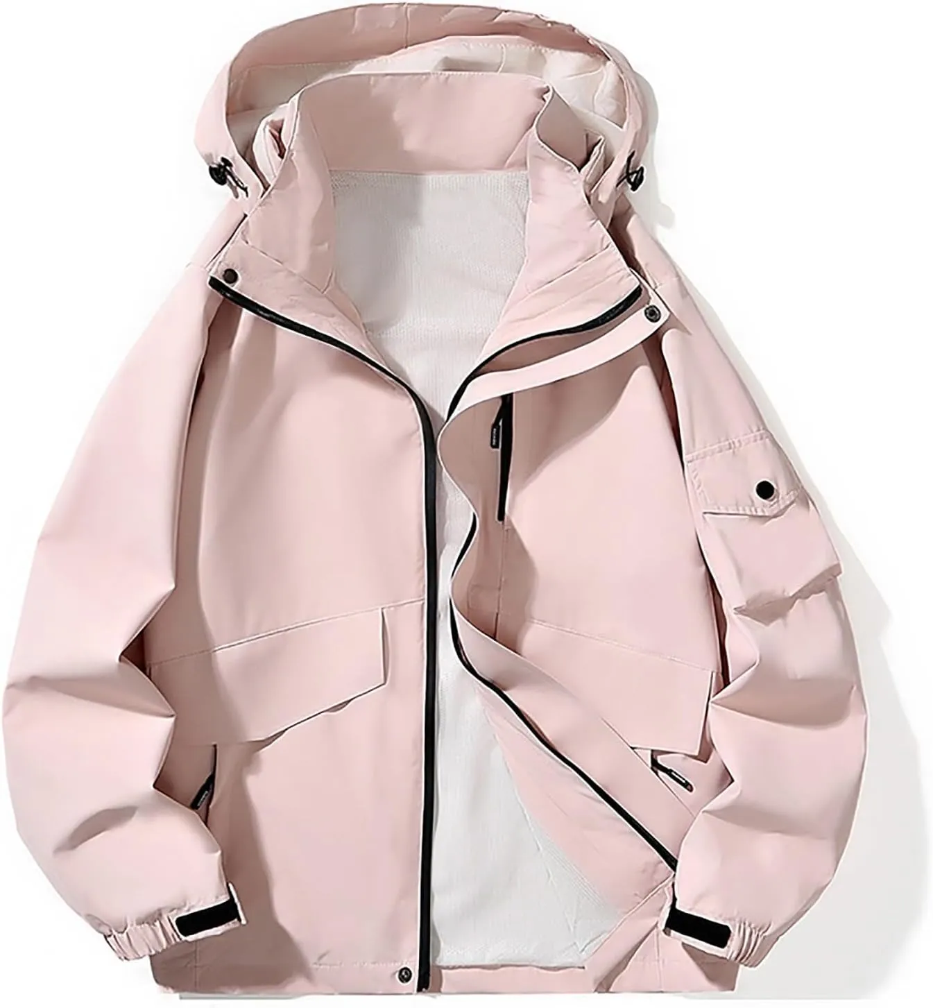 Mens Windbreaker Jackets Lightweight Rain Jacket Men Waterproof Winter Outdoor Coat for Men with Detachable Lining S-5XL