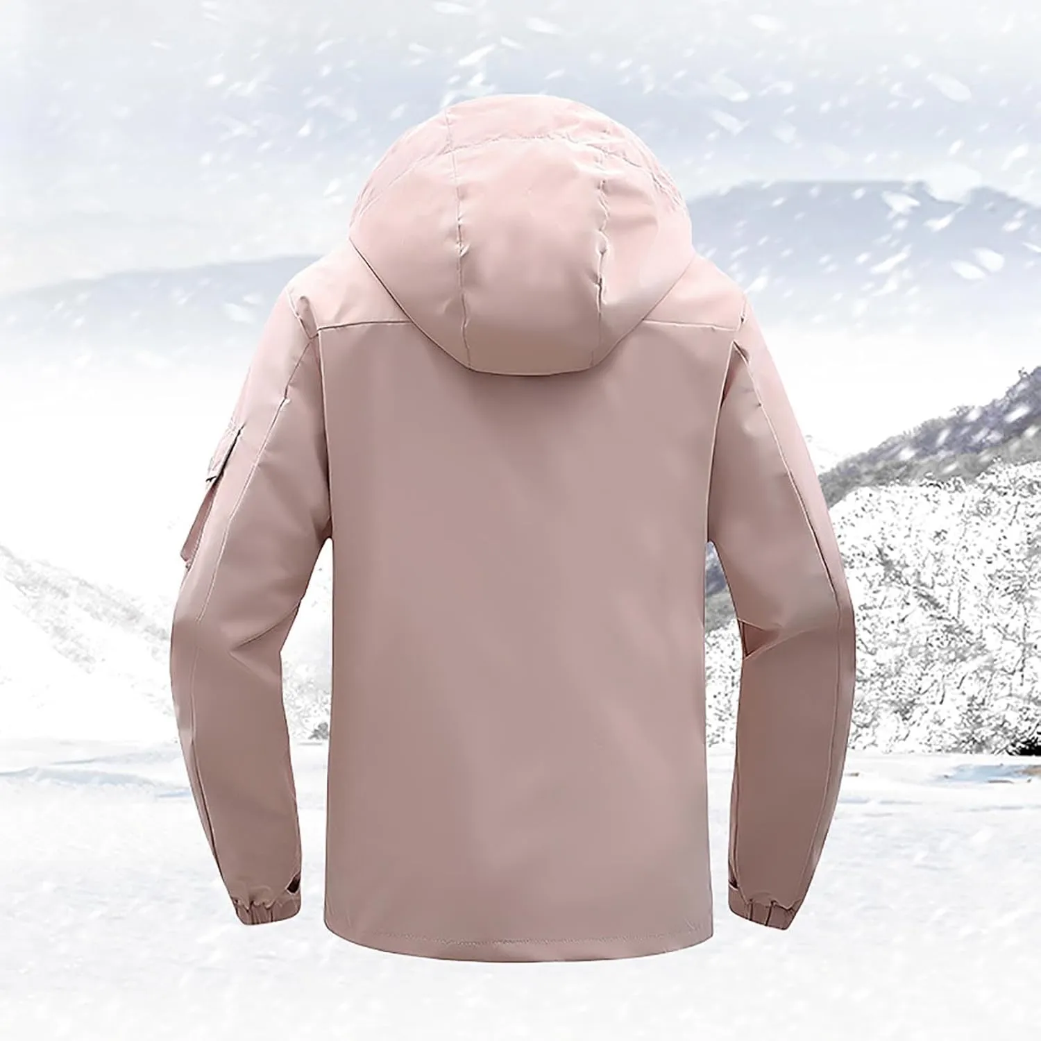 Mens Windbreaker Jackets Lightweight Rain Jacket Men Waterproof Winter Outdoor Coat for Men with Detachable Lining S-5XL