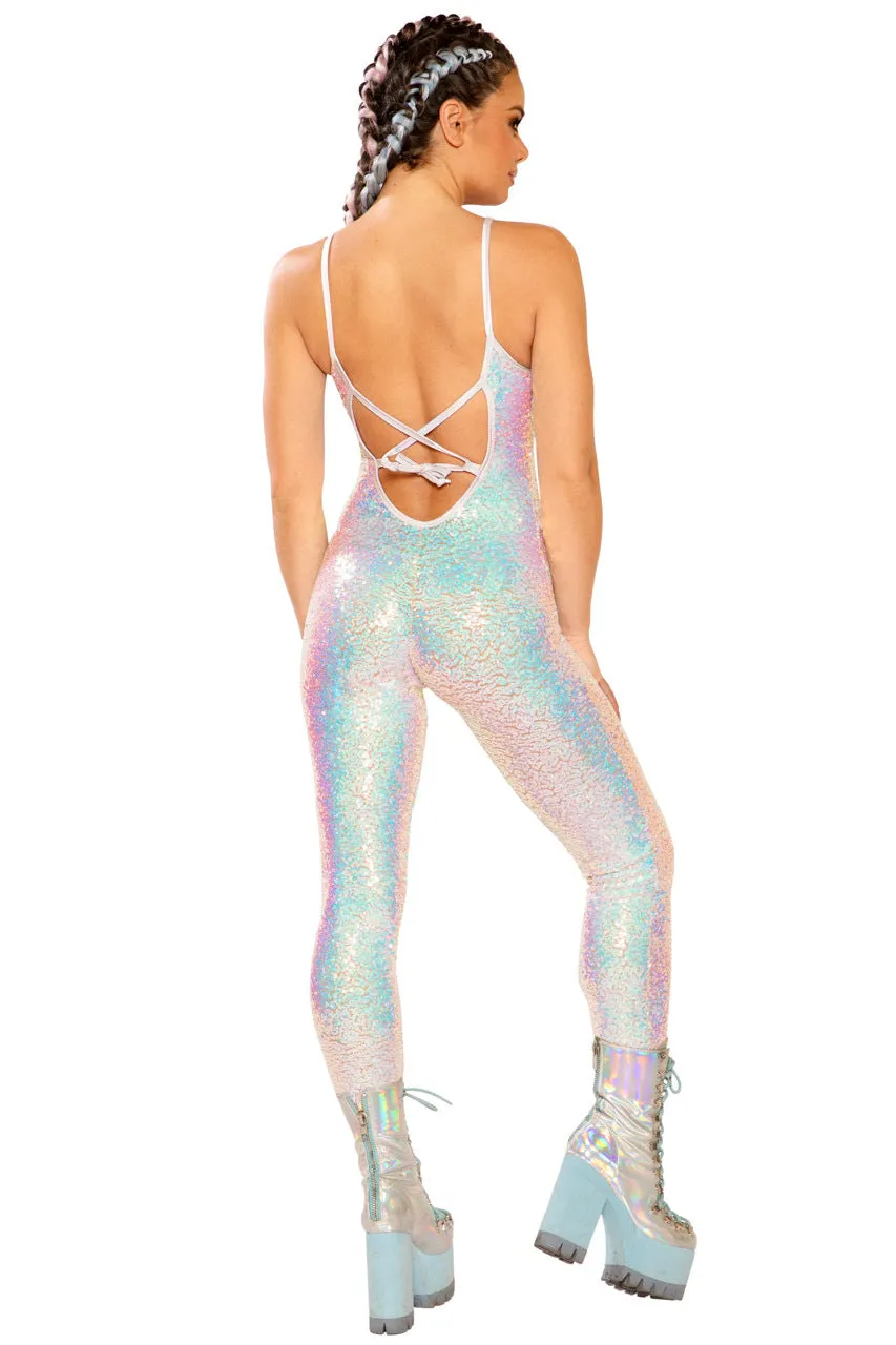 Metallic Sequin Catsuit