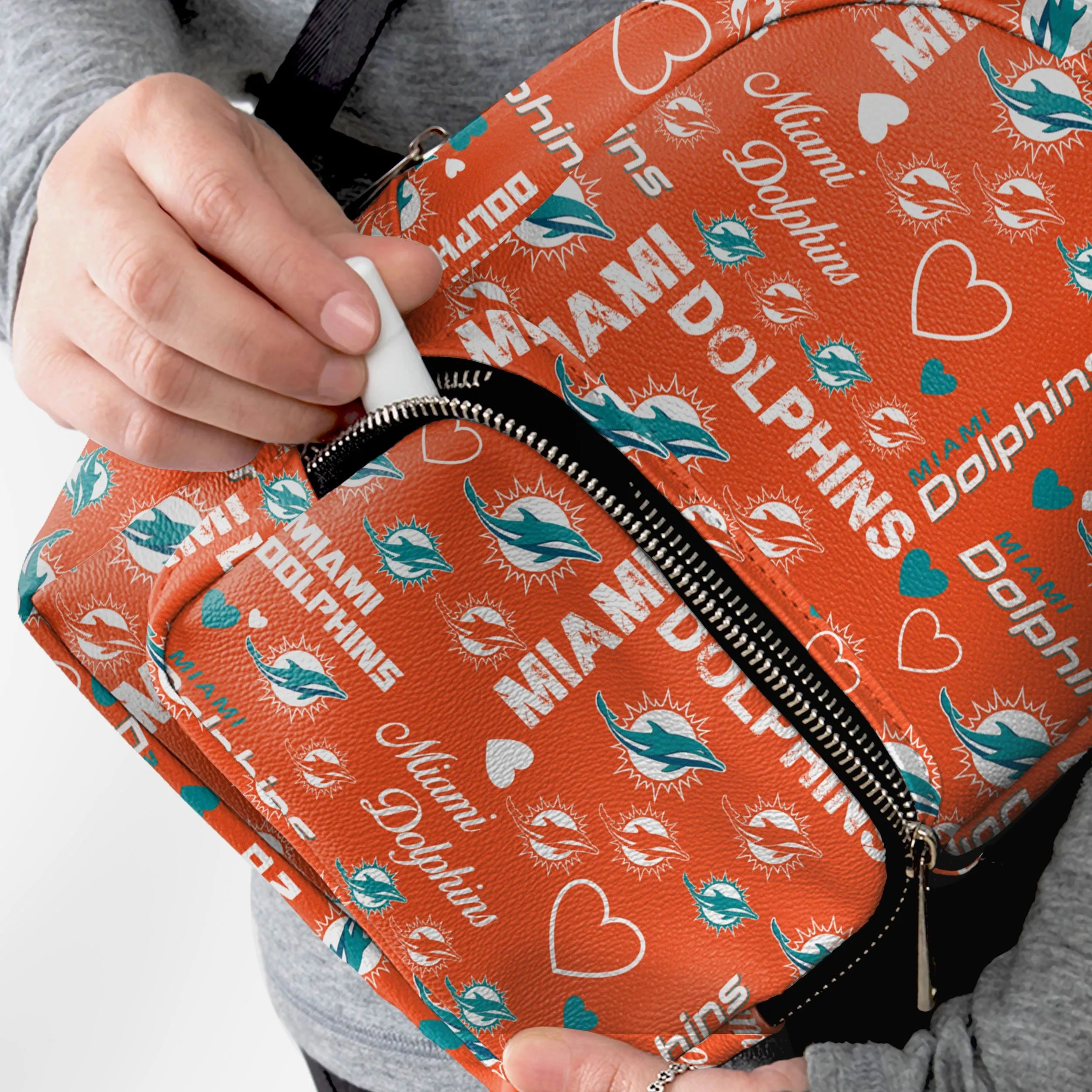 Miami Dolphins Logo Love Mini Backpack