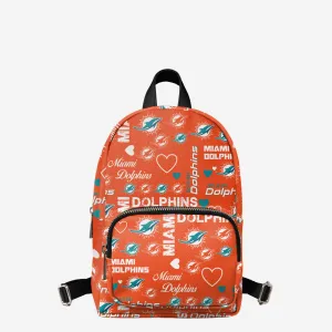 Miami Dolphins Logo Love Mini Backpack