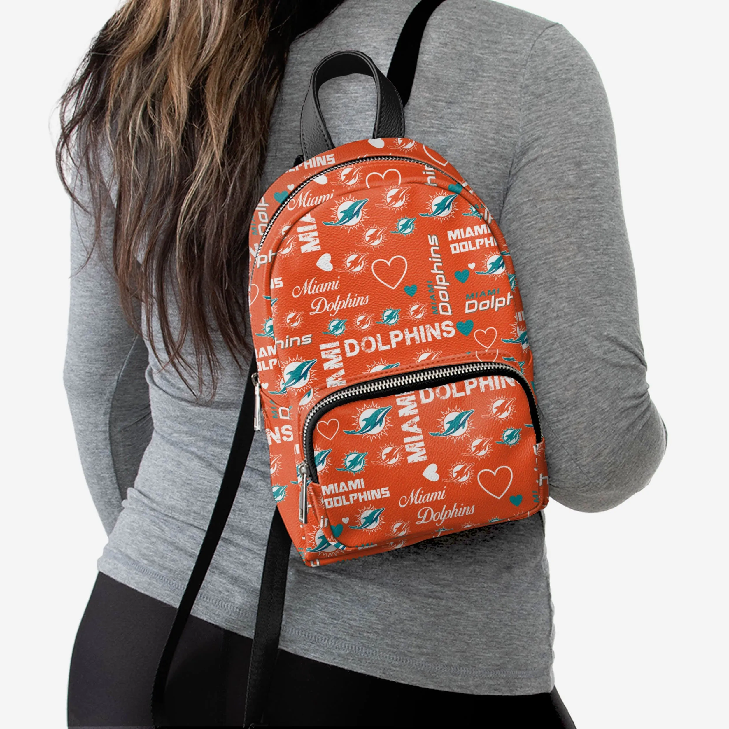 Miami Dolphins Logo Love Mini Backpack