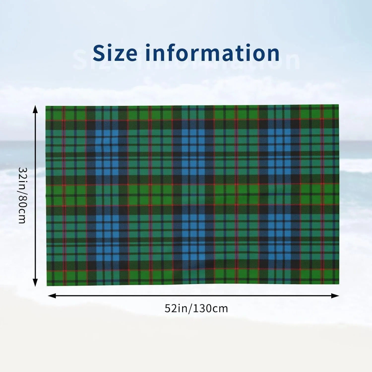 Microfiber Absorbent Bath Towel, Scottish Clan Fletcher Tartan Plaid Adult Quick-Drying Beach Towel, Travel Vacation, Outdoor Activities, Beach, Swimming Essential Accessories