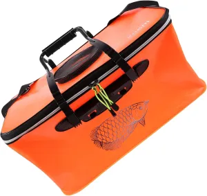Milisten 1pc Folding Fishing Bucket Portable Fish Box with Shoulder Strap for Fishing Camping and Outdoor Activities Lightweight Durable Space Saving Design Random Color