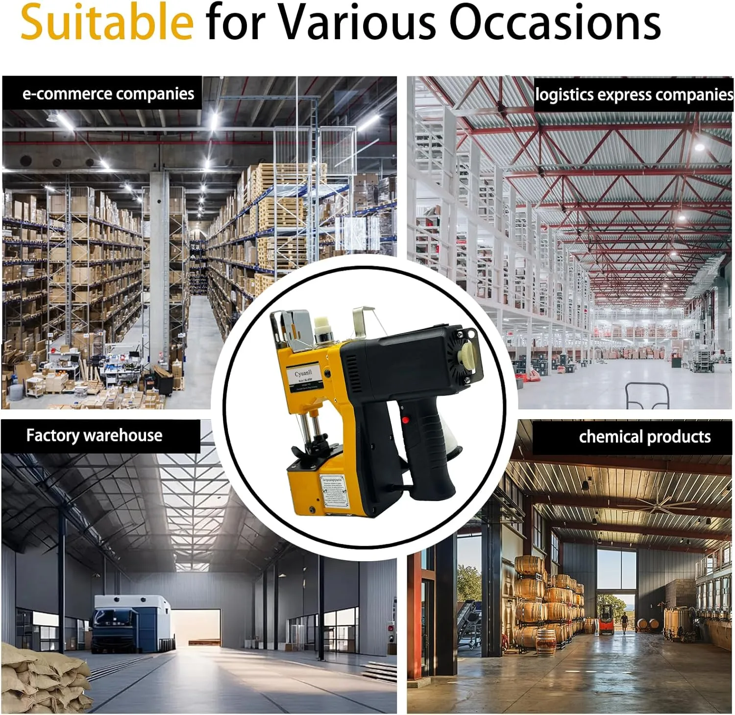 Mini Bag Closing Machine-Electric Portable Bag Sewing Machine 2s/bag,Bag Closer Automatic Woven Bag Sewer Packing Machine for Burlap PP Woven Kraft Paper Bag Feed Sacks Rice Bags Jute Bags Seed Bags