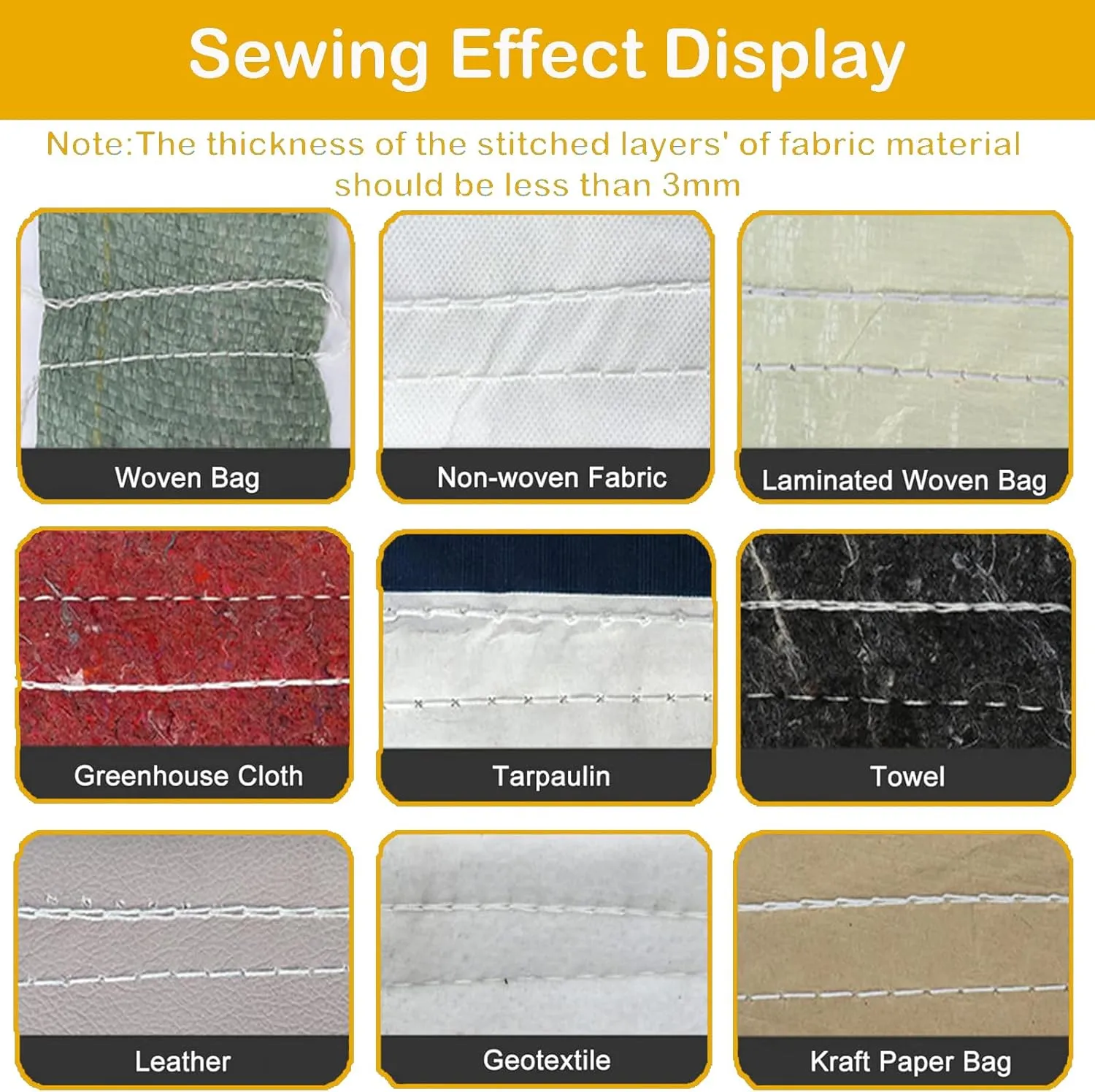 Mini Bag Closing Machine-Electric Portable Bag Sewing Machine 2s/bag,Bag Closer Automatic Woven Bag Sewer Packing Machine for Burlap PP Woven Kraft Paper Bag Feed Sacks Rice Bags Jute Bags Seed Bags