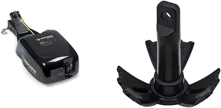 Minn Kota DeckHand 40 Electric Anchor Winch, 40 lb Capacity & Minn Kota River Anchor - 30 lbs.