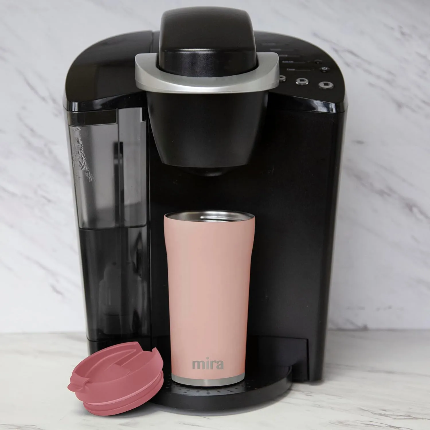 MIRA 12 oz Coffee Travel Mug - Stainless Steel Insulated Tumbler with Leak-Proof Lid - Hot & Cold Cup - Punch