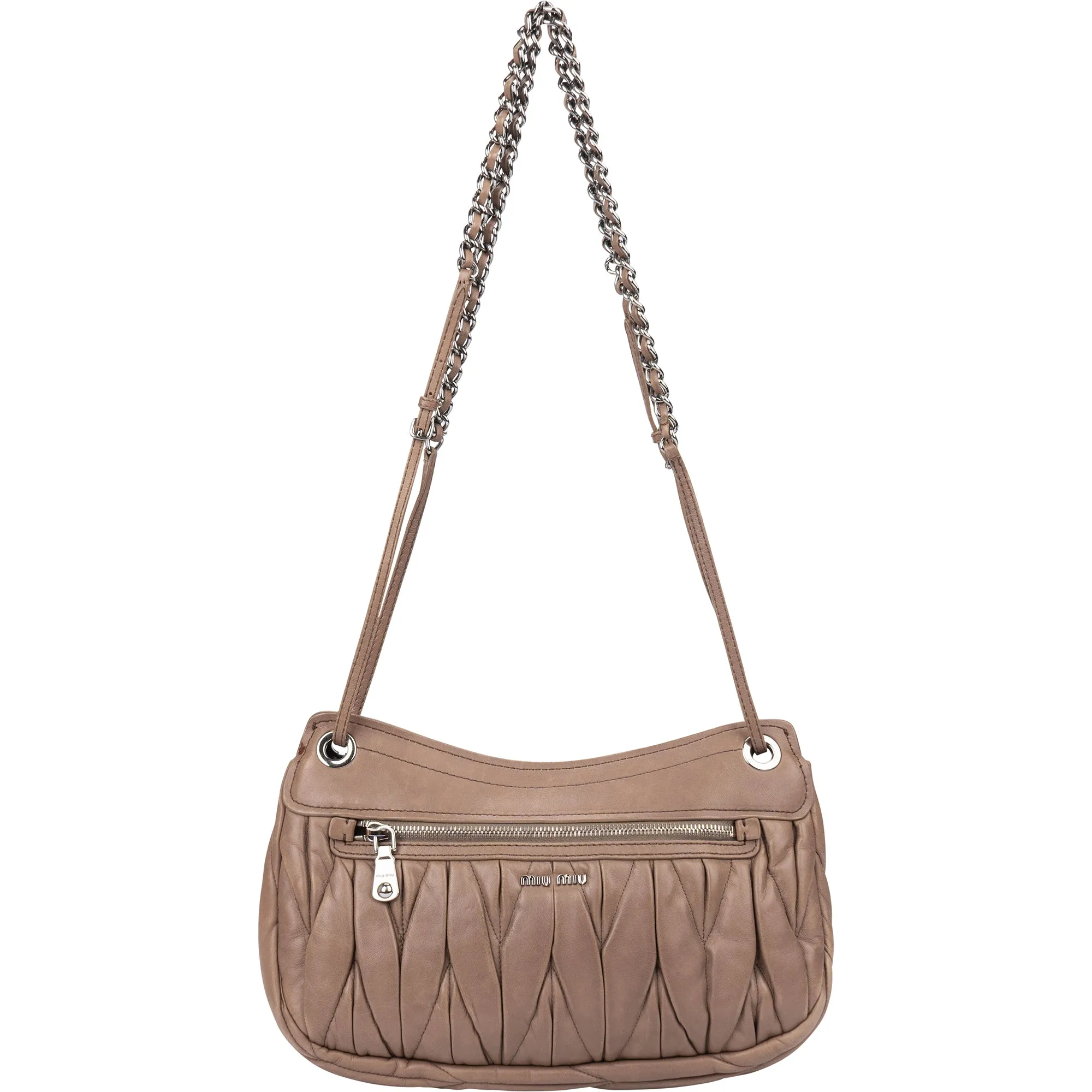 Miu Miu Matelasse Juta Leather Flap Crossbody Bag