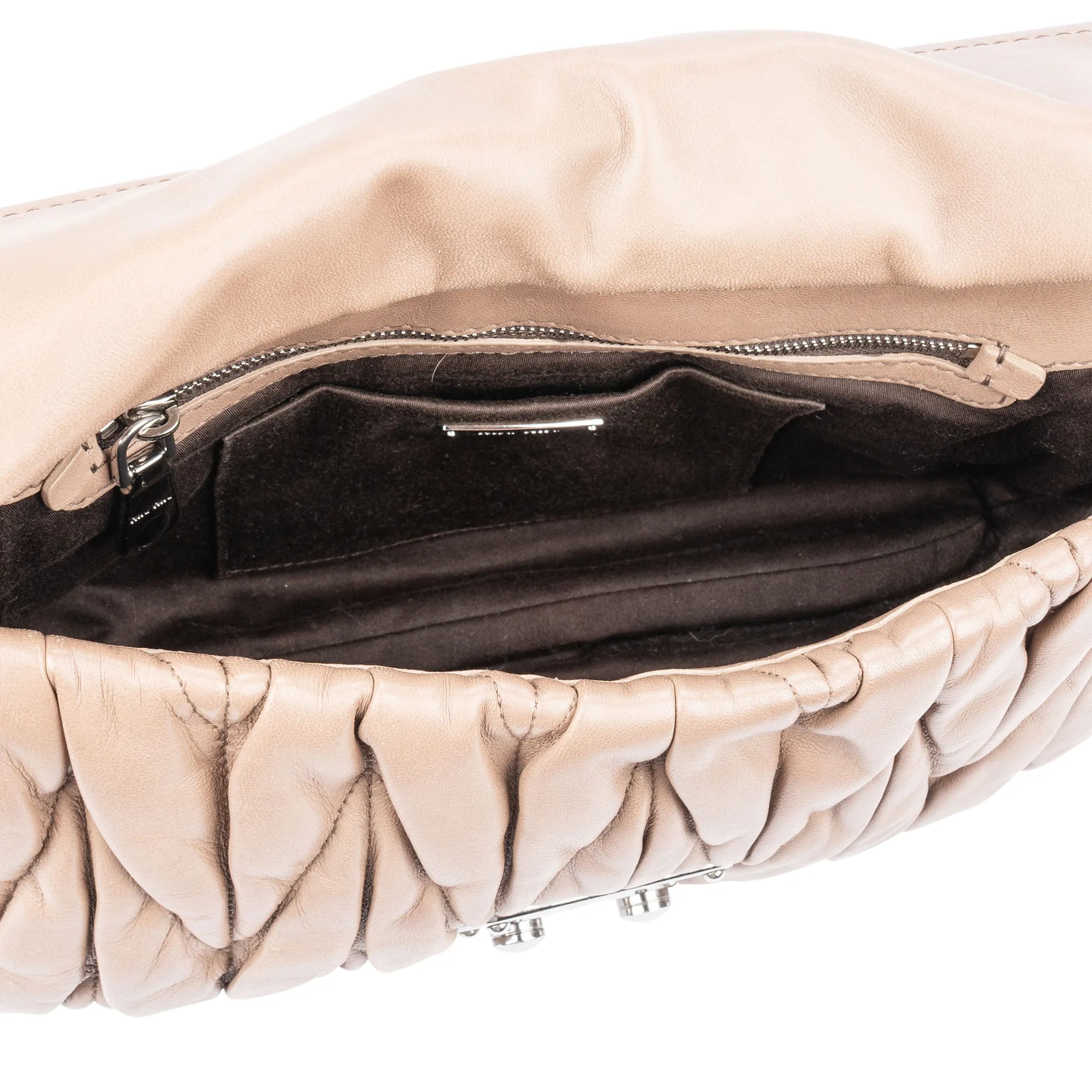 Miu Miu Matelasse Juta Leather Flap Crossbody Bag