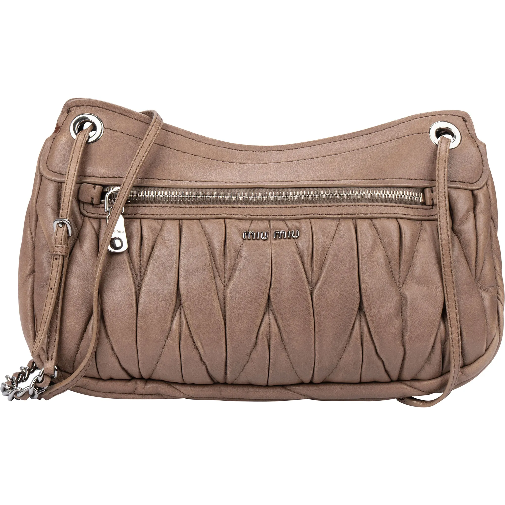 Miu Miu Matelasse Juta Leather Flap Crossbody Bag