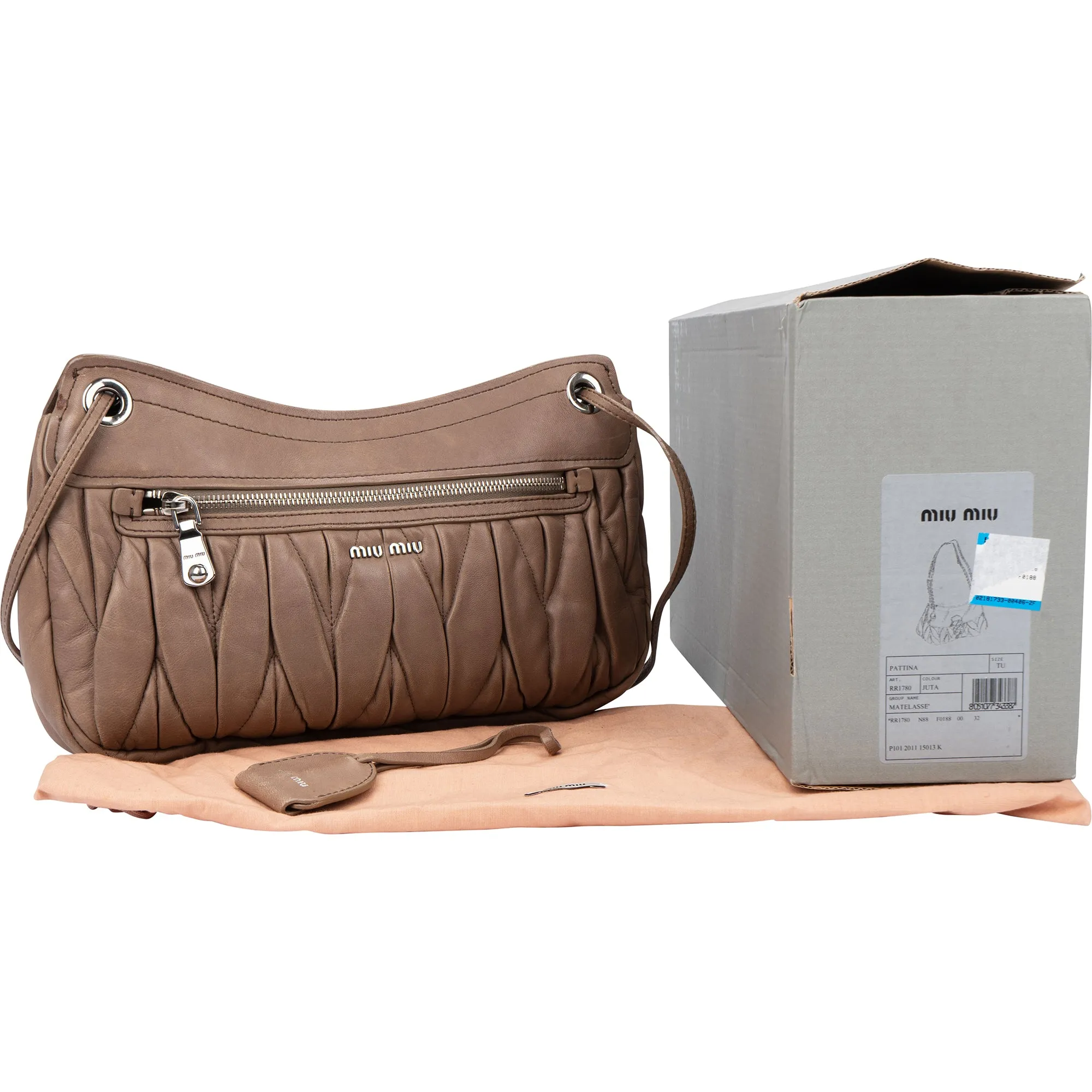 Miu Miu Matelasse Juta Leather Flap Crossbody Bag