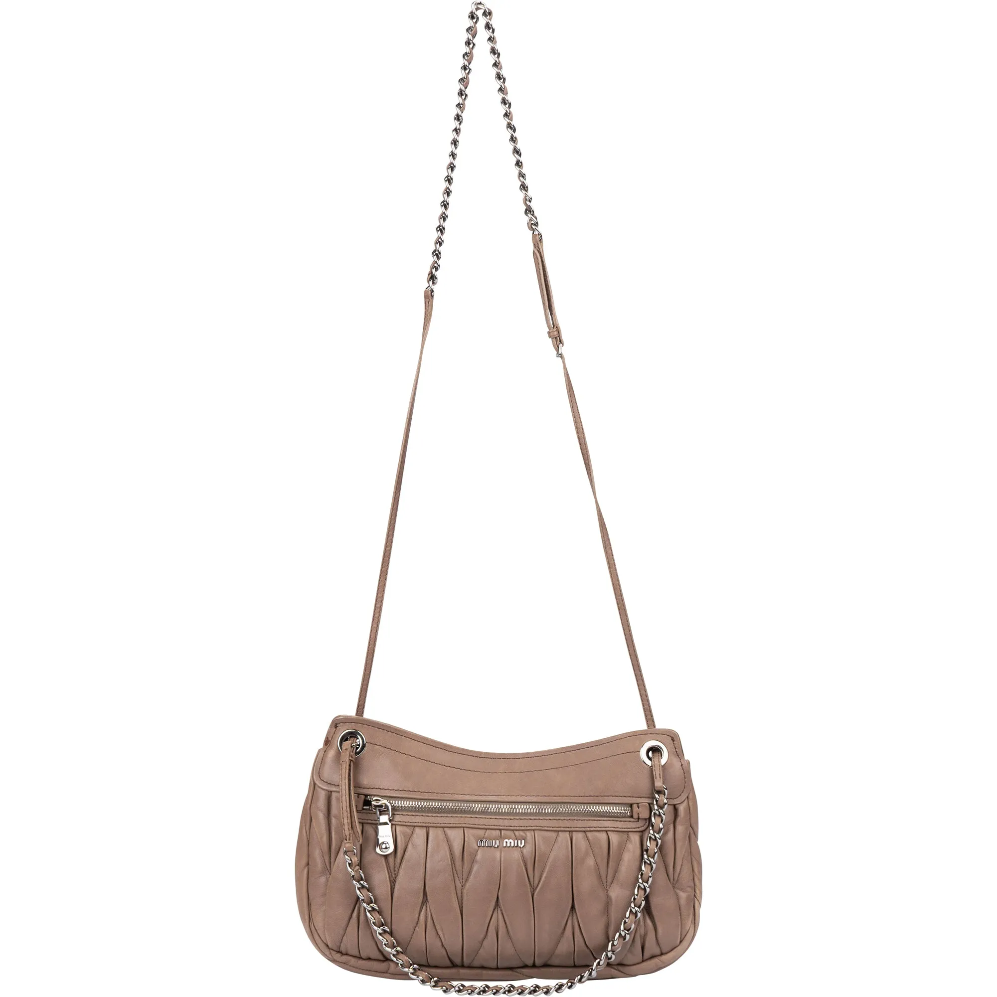 Miu Miu Matelasse Juta Leather Flap Crossbody Bag