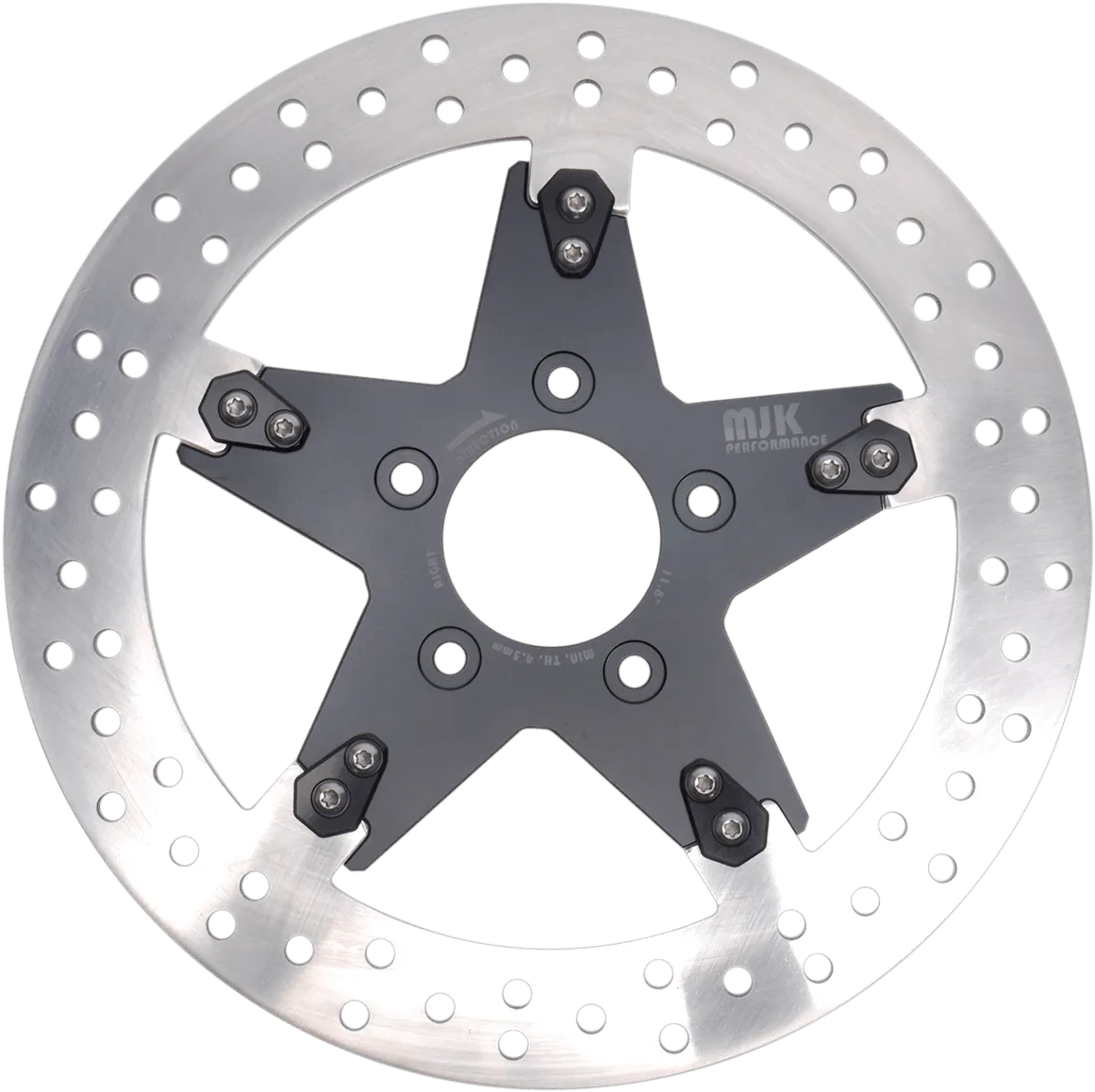 MJK Performance P-4652 Star 13in. Floating Brake Rotor - Red Anodized