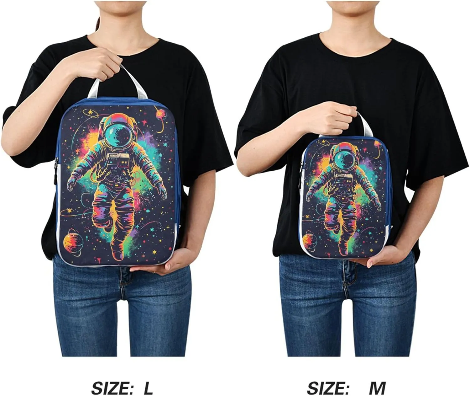 MNSRUU Packing Cubes Magic Astronauts and Planets Compression Luggage Cubes Packing Bags Travel Organizer for Suitcases, 3 PCS