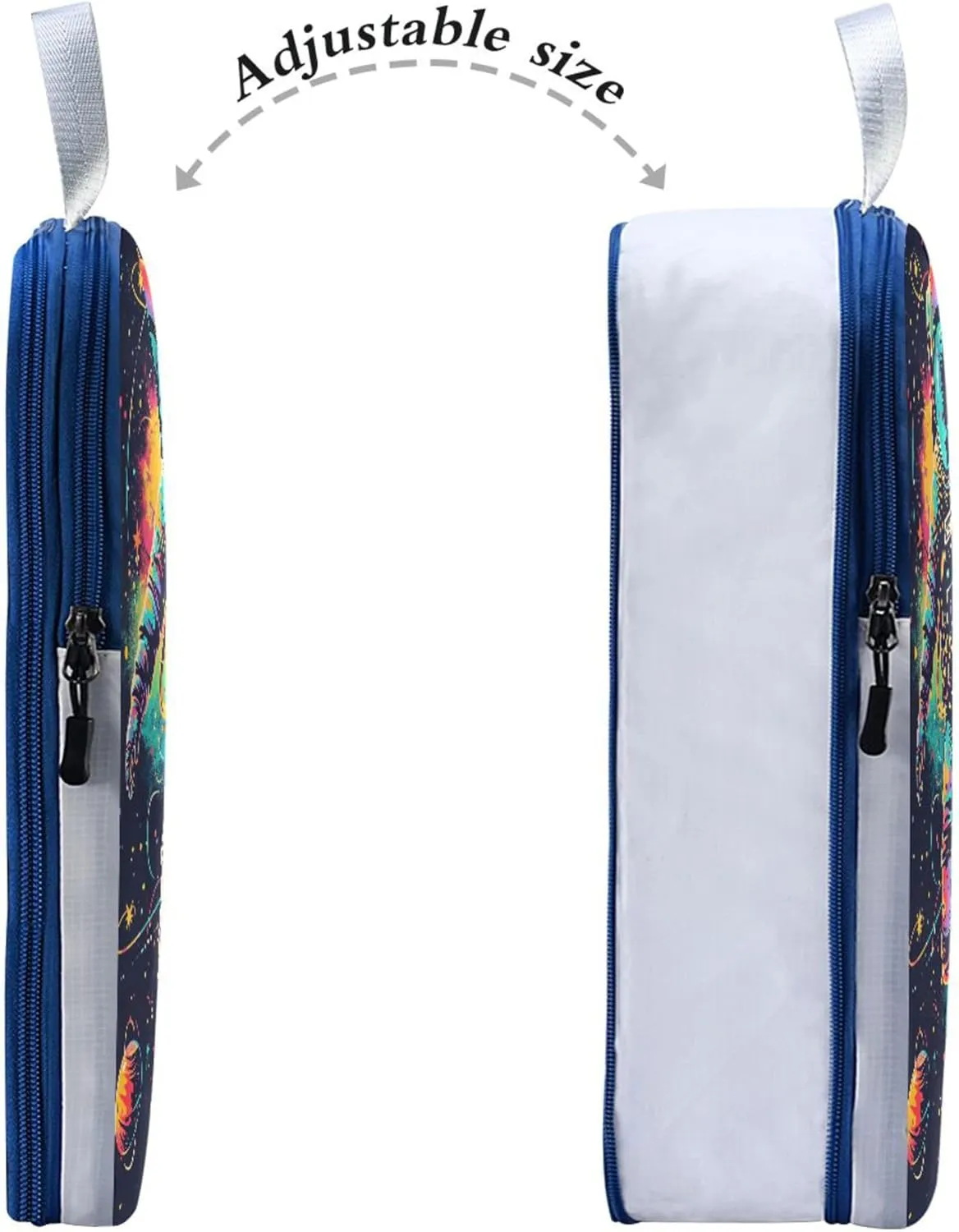 MNSRUU Packing Cubes Magic Astronauts and Planets Compression Luggage Cubes Packing Bags Travel Organizer for Suitcases, 3 PCS