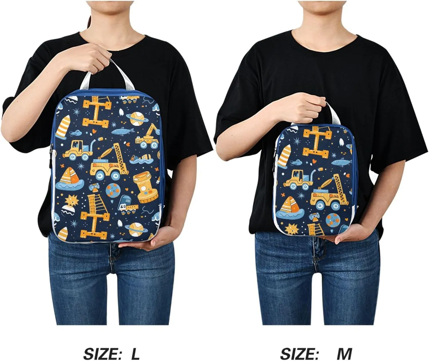 MNSRUU Packing Cubes Magic Cartoon Car Compression Luggage Cubes Packing Bags Travel Organizer for Suitcases, 3 PCS