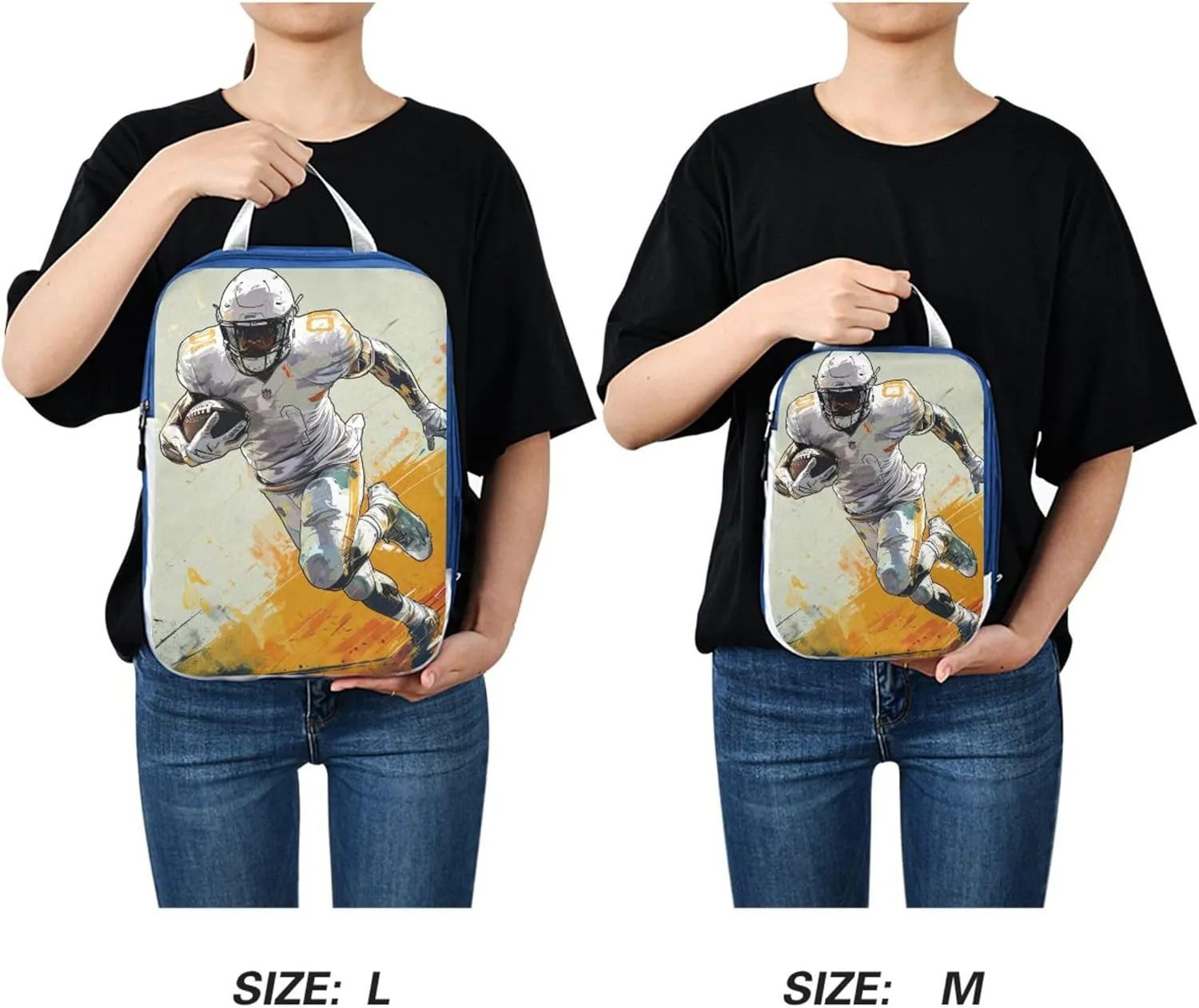 MNSRUU Packing Cubes Magic Football Player Compression Luggage Cubes Packing Bags Travel Organizer for Suitcases, 3 PCS