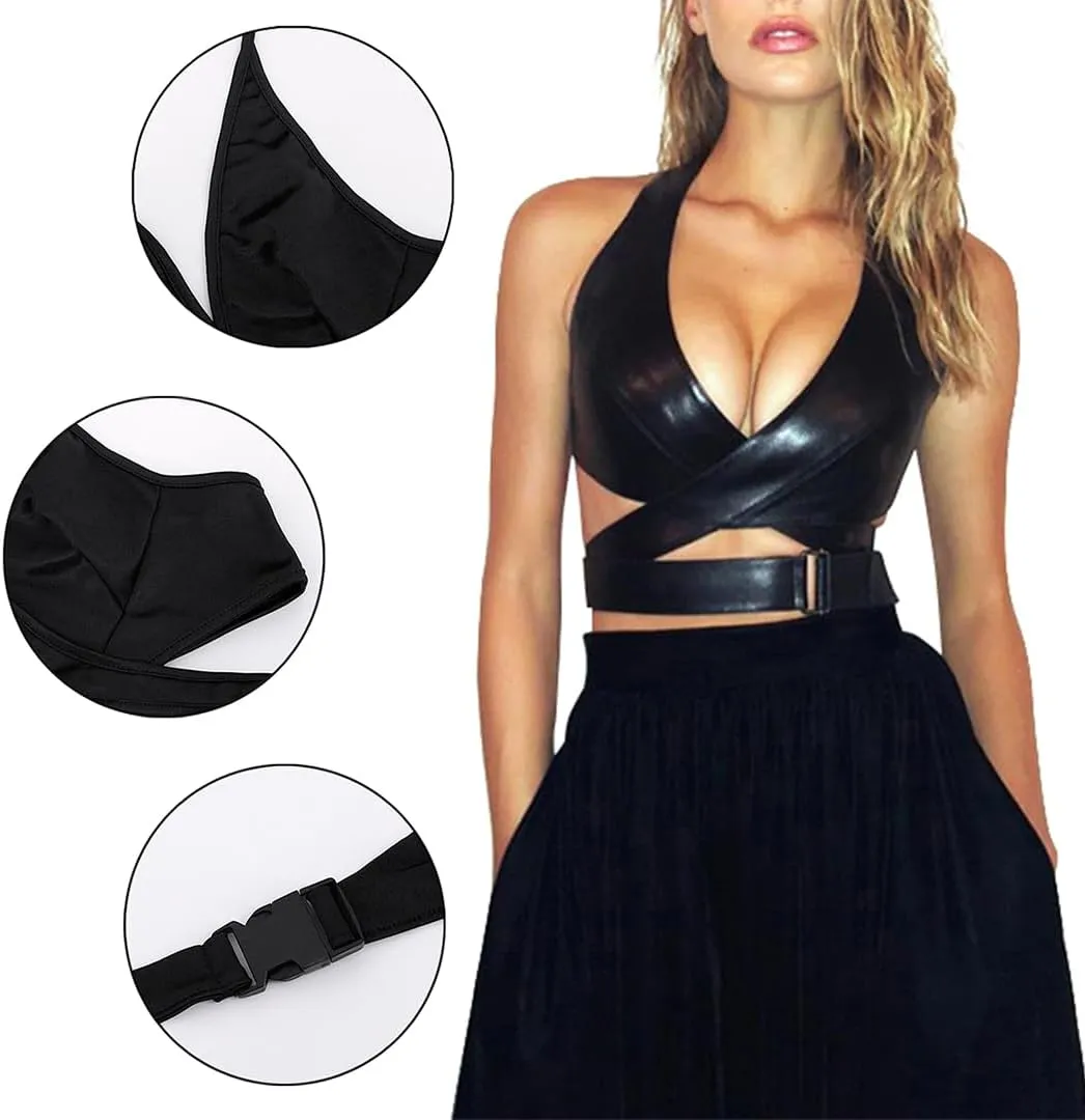 Mocure Womens Crop Tops Tank Metallic Reflective Holographic Tank Top for Rave Festival Club