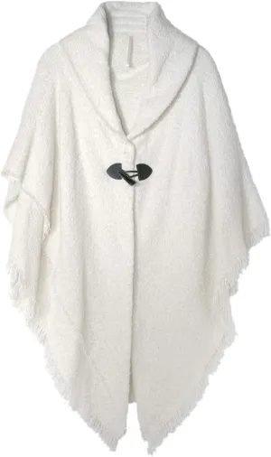 Modena Women's Winter Poncho Cape Blanket Shawl Wrap Cardigan with Toggle Button Closure