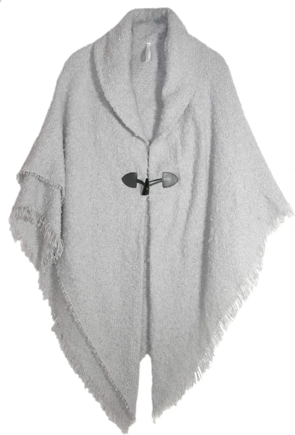 Modena Women's Winter Poncho Cape Blanket Shawl Wrap Cardigan with Toggle Button Closure