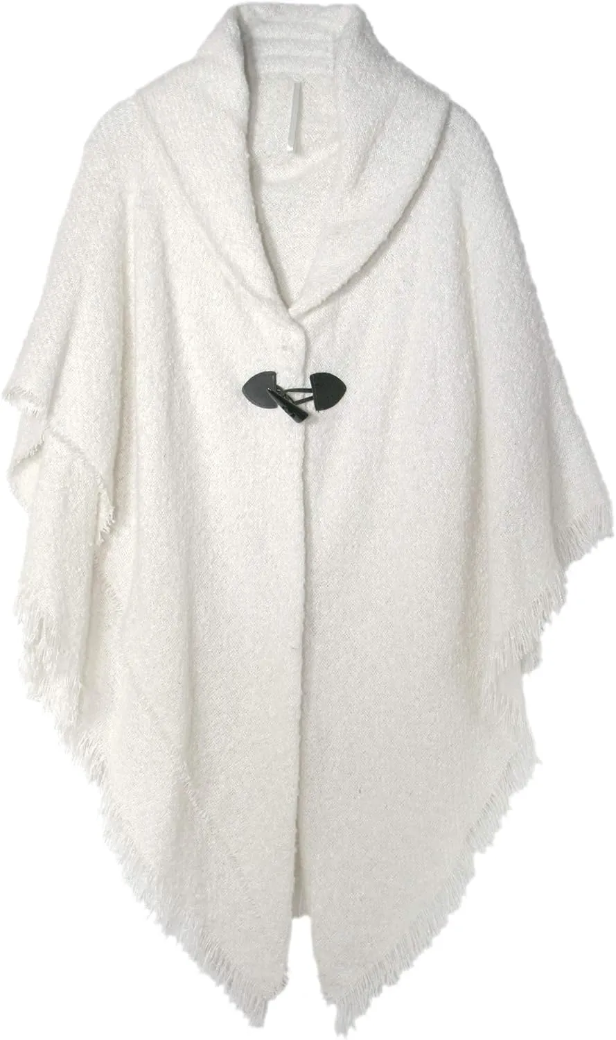 Modena Women's Winter Poncho Cape Blanket Shawl Wrap Cardigan with Toggle Button Closure