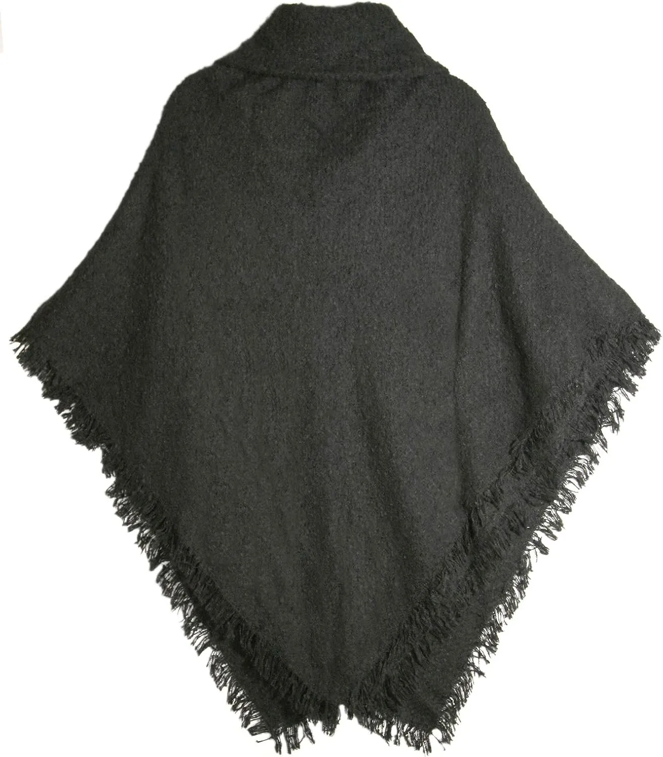 Modena Women's Winter Poncho Cape Blanket Shawl Wrap Cardigan with Toggle Button Closure