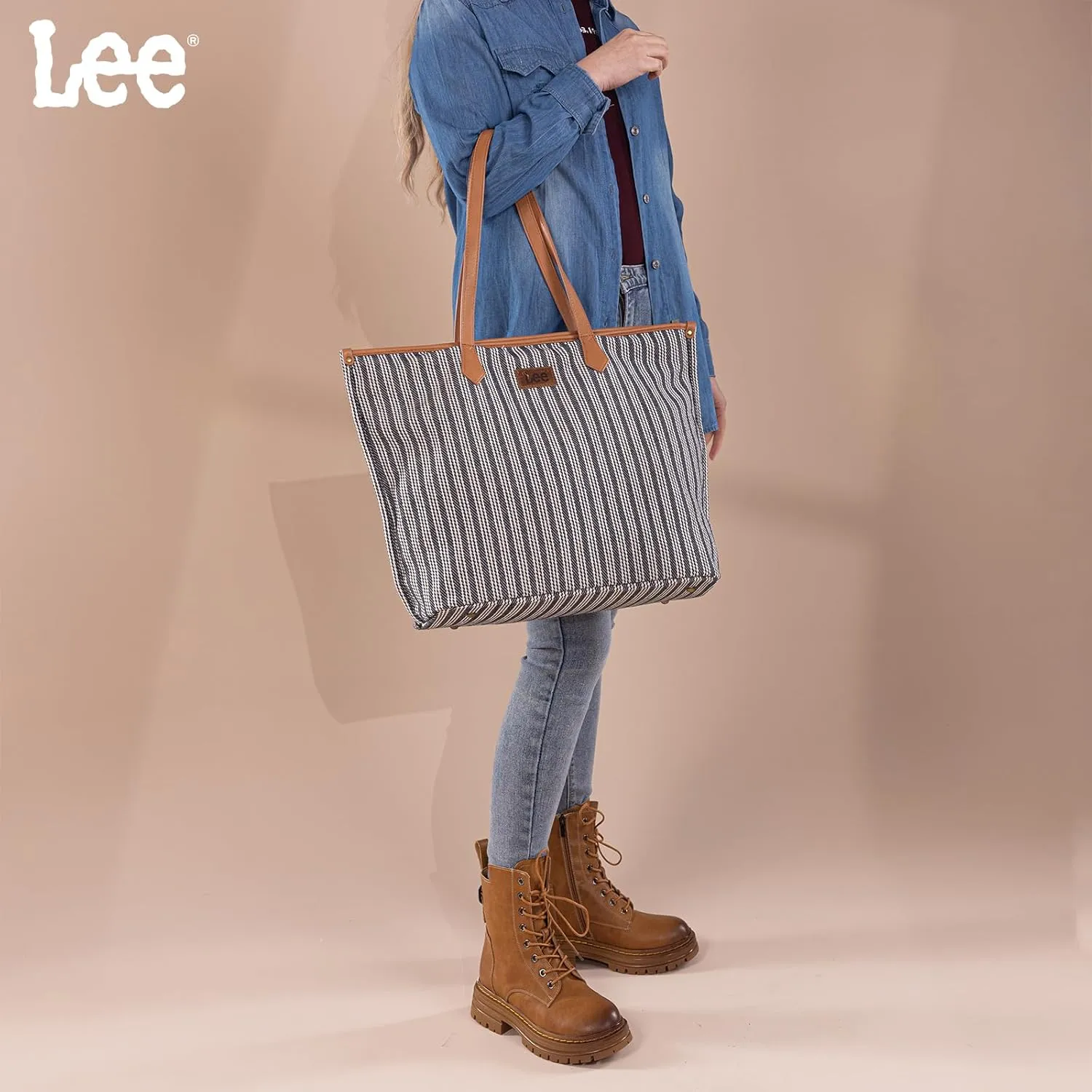 Montana West x Lee Tote Bags for Women Large Shoulder Bag with Multiple Pockets for Travel Work