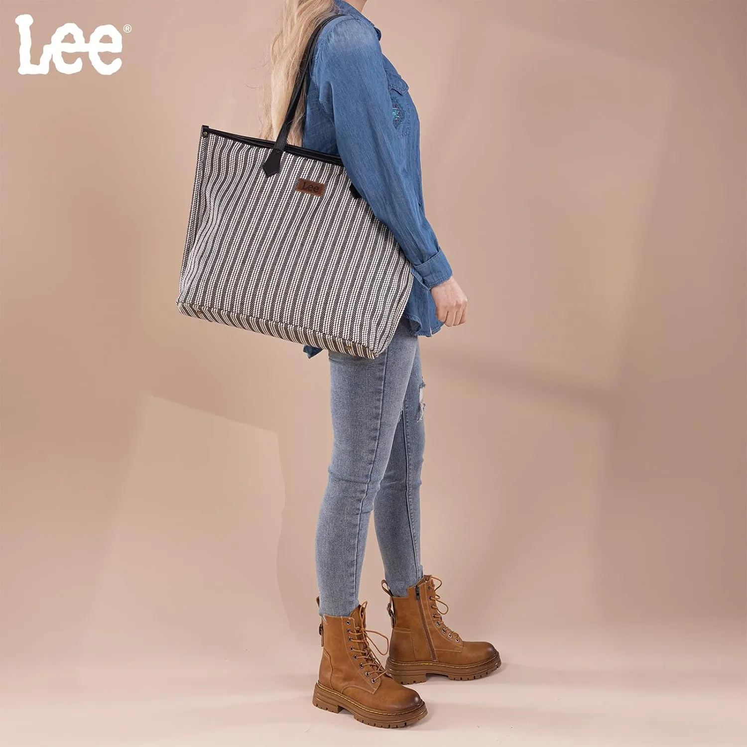 Montana West x Lee Tote Bags for Women Large Shoulder Bag with Multiple Pockets for Travel Work