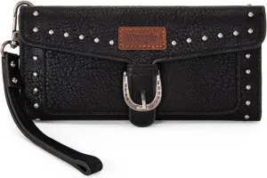 Montana West X Wrangler Womens Wallet Western Wristlet for Women Large Rfid Wallet With Detachable Credit Card Holder