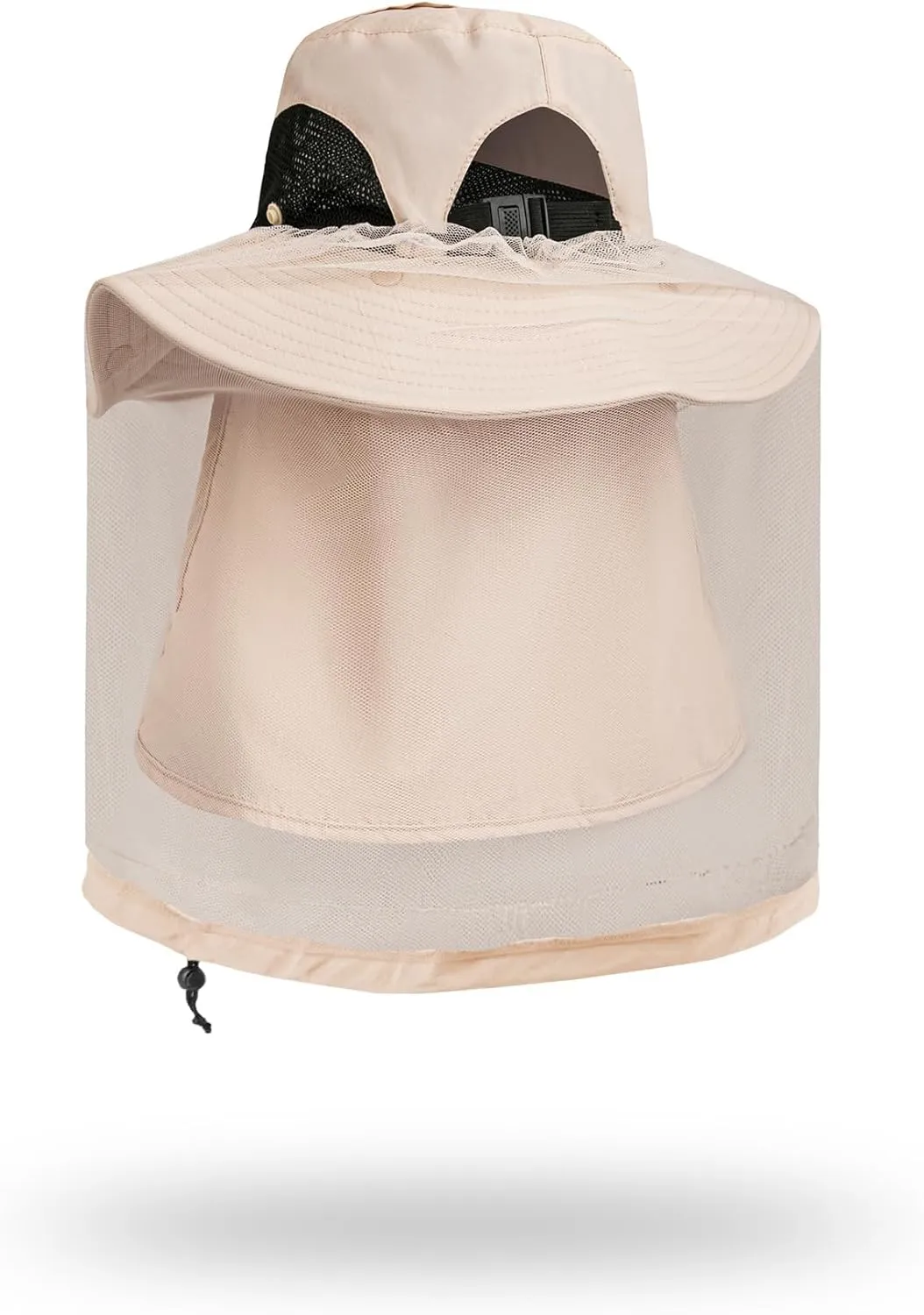 Mosquito Net Hat - Safari Sun Visor Hat with Removable Bug Net for Outdoor Men and Women