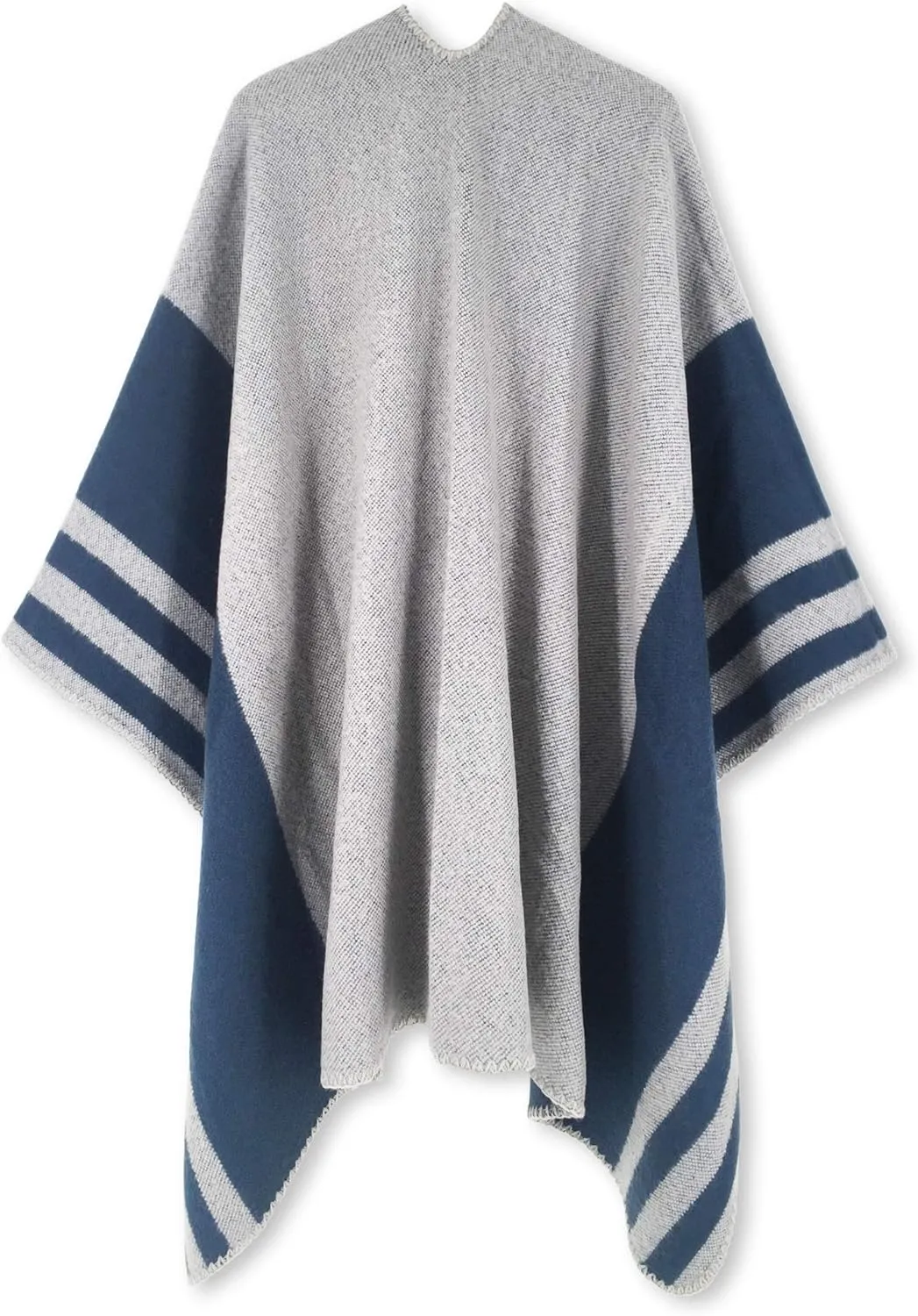 Moss Rose Women's Travel Plaid Shawl Wrap Open Front Poncho Cape for Fall Winter