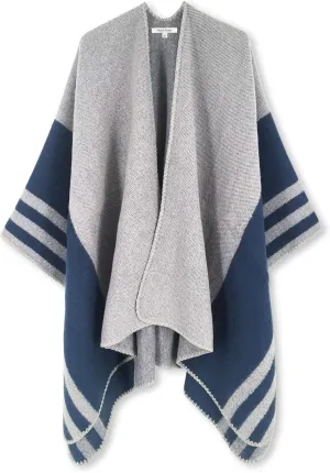 Moss Rose Women's Travel Plaid Shawl Wrap Open Front Poncho Cape for Fall Winter