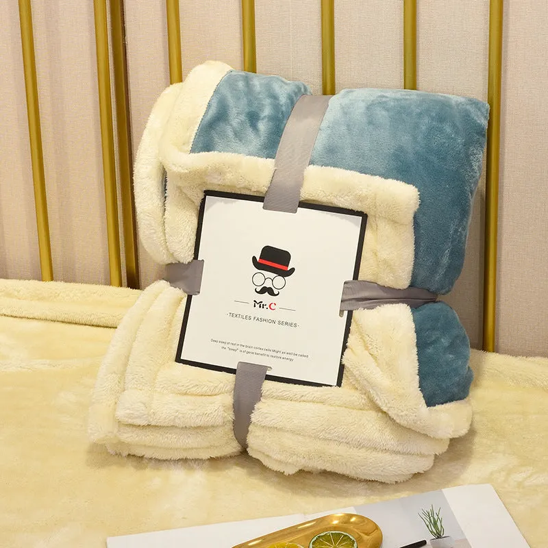 Mr. C Super Soft Plush Plaid Sofa Throw