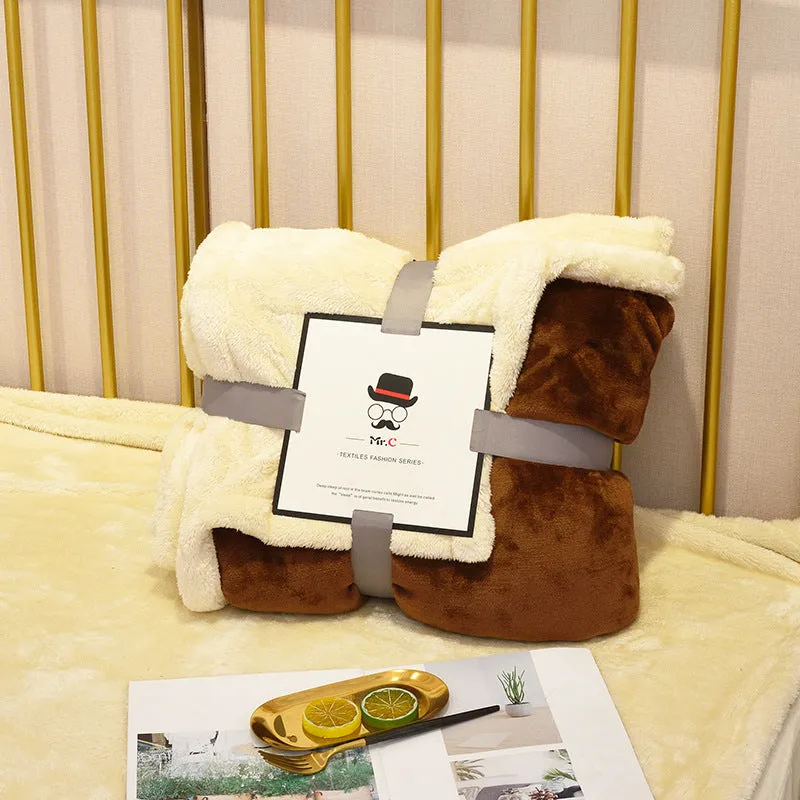 Mr. C Super Soft Plush Plaid Sofa Throw