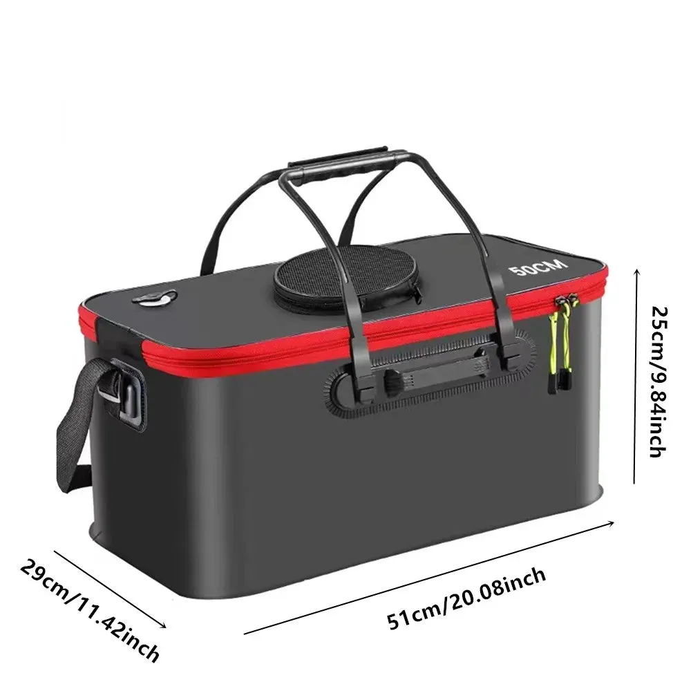 Multi functional portable fishing bucket fish box EVA thickened folding backpack fishing box fish protection bucket fish bucket