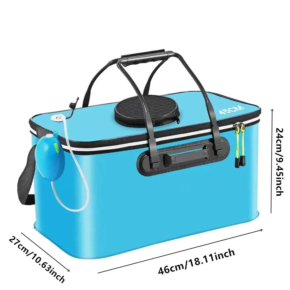 Multi functional portable fishing bucket fish box EVA thickened folding backpack fishing box fish protection bucket fish bucket
