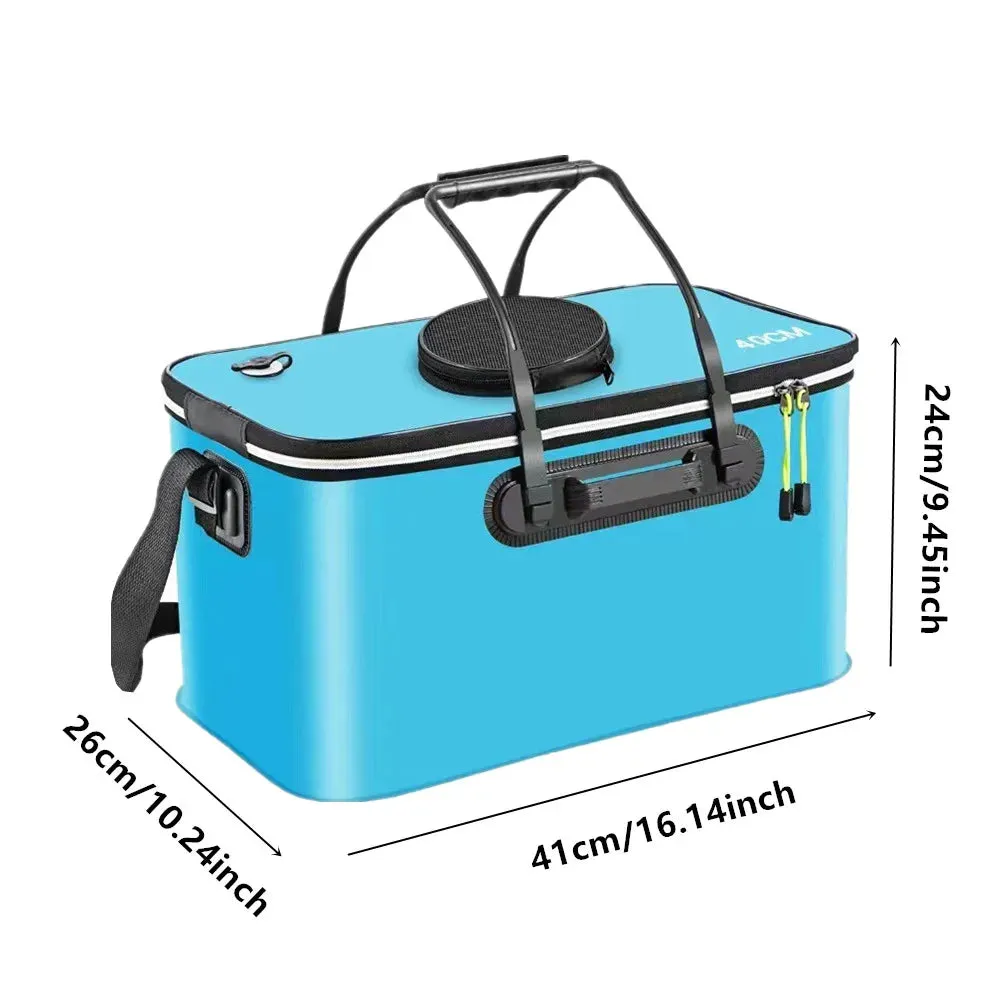 Multi functional portable fishing bucket fish box EVA thickened folding backpack fishing box fish protection bucket fish bucket