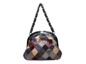 Multicolor Chanel 2005-2006 Patchwork Leather Frame Handbag