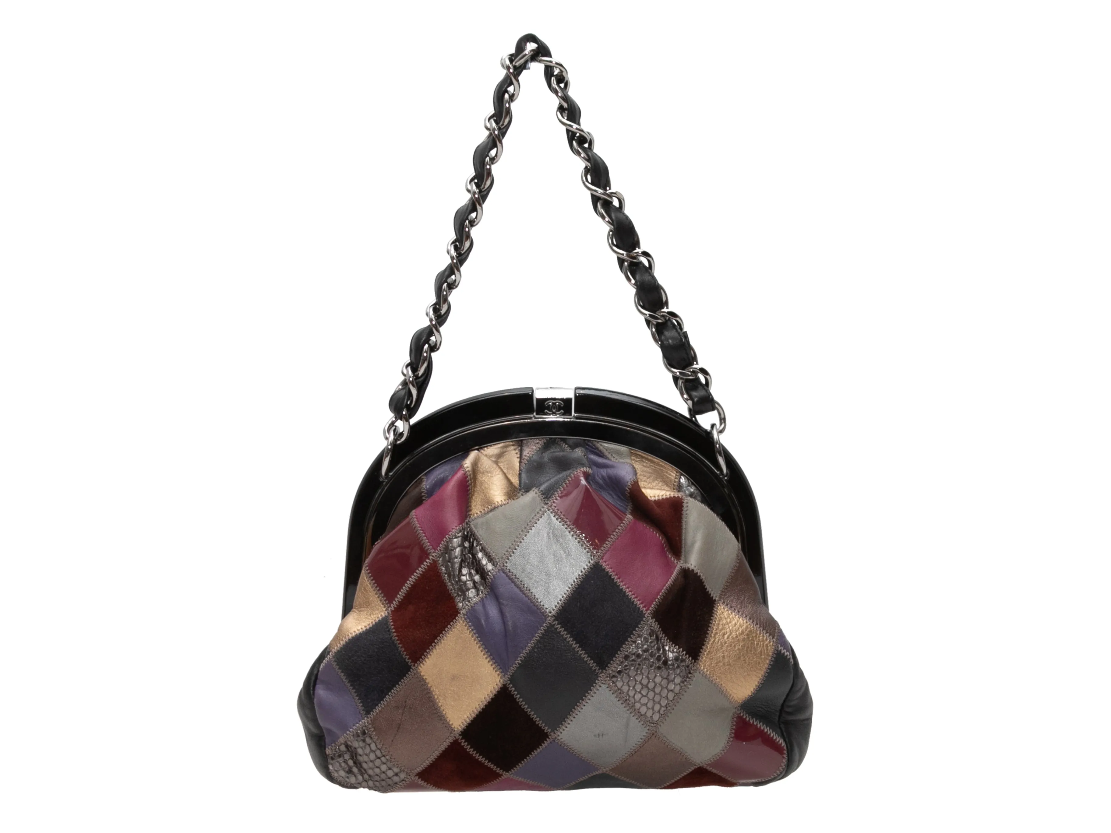 Multicolor Chanel 2005-2006 Patchwork Leather Frame Handbag