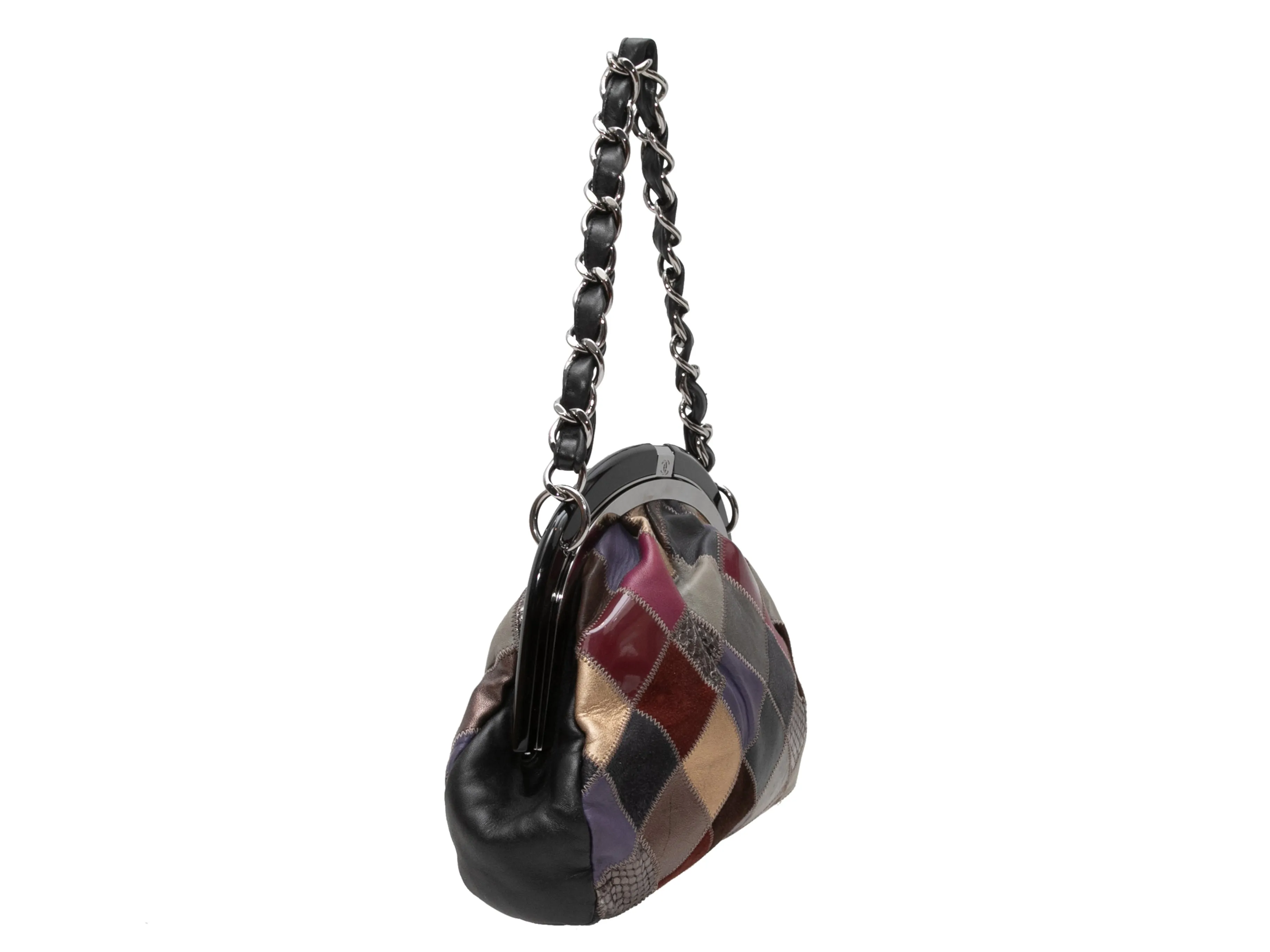 Multicolor Chanel 2005-2006 Patchwork Leather Frame Handbag