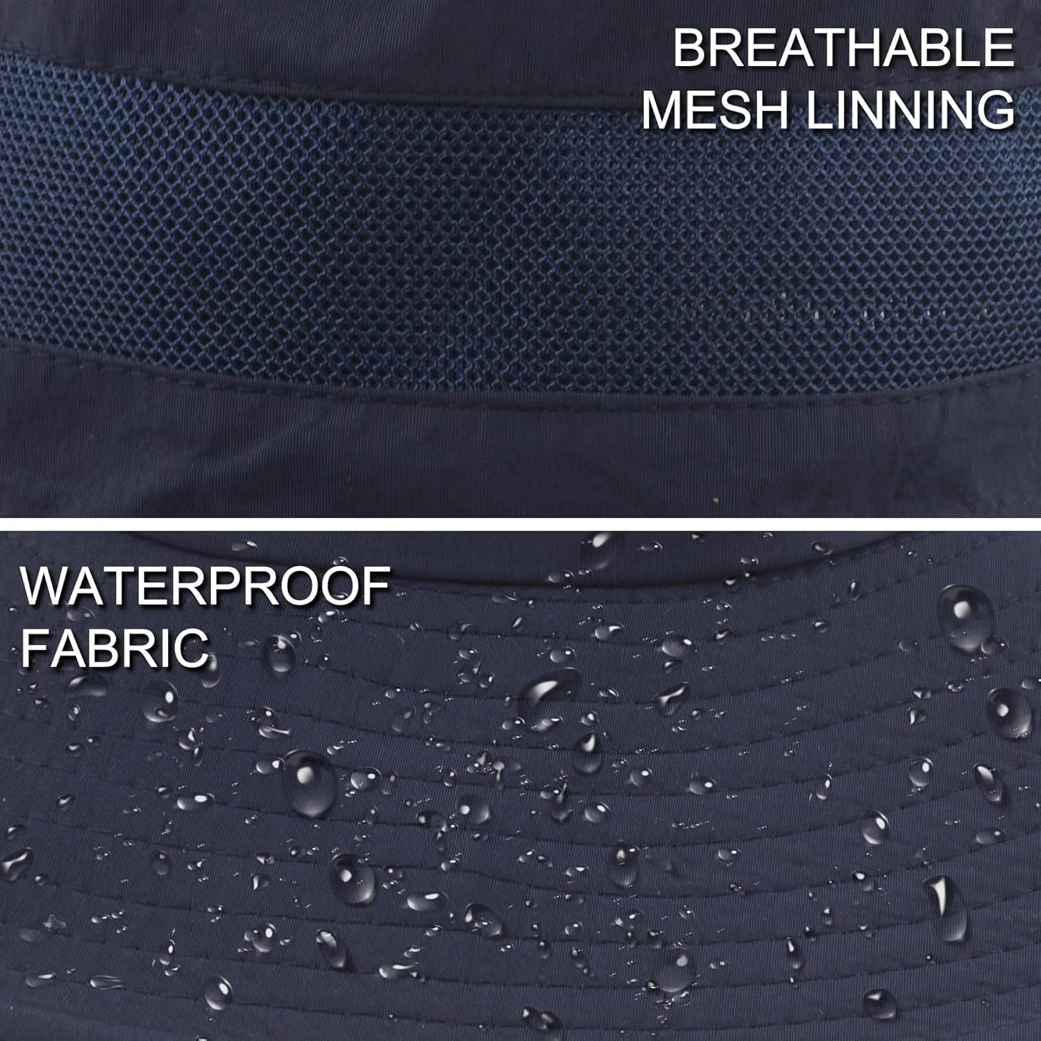 Muryobao Men's Boonie Hat Summer Sun Hat UV Protection Waterproof for Safari Fishing Cap