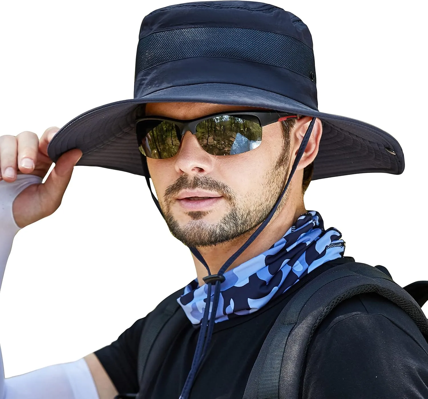 Muryobao Men's Boonie Hat Summer Sun Hat UV Protection Waterproof for Safari Fishing Cap