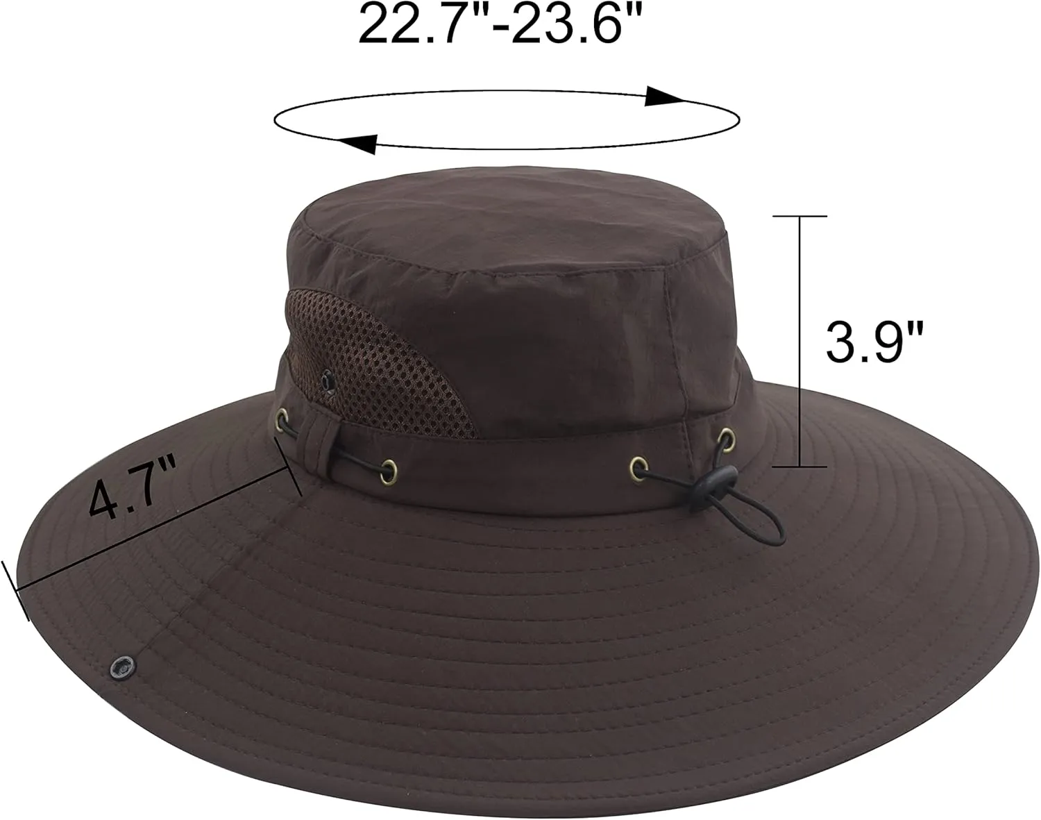 Muryobao Mens Sun Hats UPF 50  Waterproof Mesh Wide Brim Bucket Fishing Hat