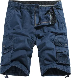 Muscularfit Mens Golf Shorts 6 Inch Inseam Regular Fit Elastic Waist Multi Pockets Cargo Shorts Ultimate Comfort Linen Shorts