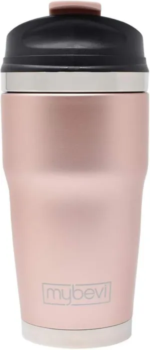 MyBevi Retro Wave Stainless Steel Premium Grade Insulated Travel Tumbler (12 oz Rose Gold, 12 oz)