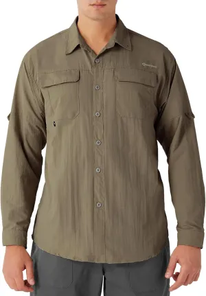 NAVISKIN Men's Sun Protection Fishing Shirts UPF 50  Long Sleeve Sun Shirts for Men PFG Hiking Travel Camping